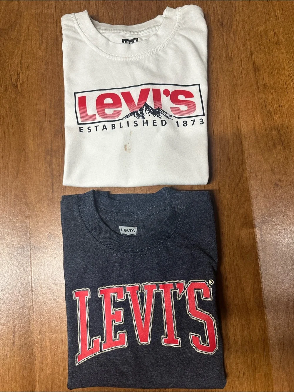 Levi's Heather Gray Tee with Red Brand Tab